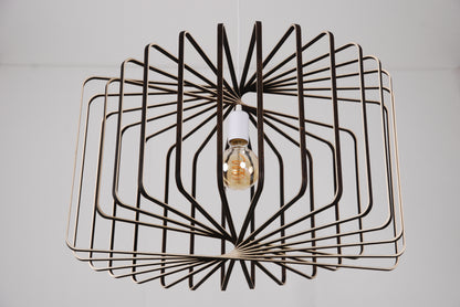 LUWALD NO.01 Pendelleuchte aus Holz, weiß, handgefertigt, zylinderförmig, ausgeschaltet, schräg von unten